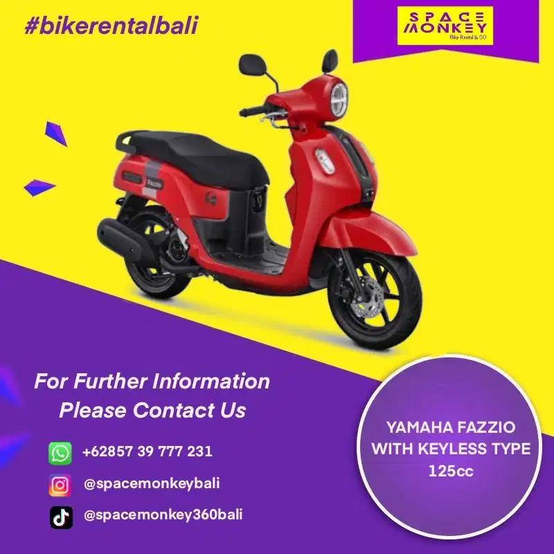 SEWA MOTOR BALI - fazzio, scoopy, lexi, pcx