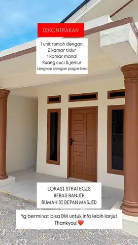 Rumah kontrakan Lokasi strategis  (khusus Muslim)