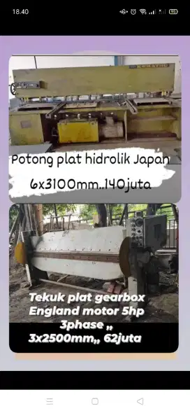 Jual sepaket potong & tekuk plat