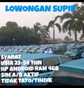 Lowongan driver/taxi