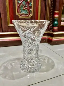 Kristal Bohemia Vas Bunga Mulus