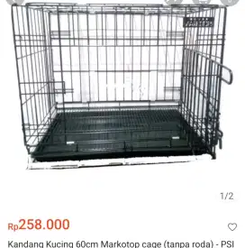 Kandang kucing besi tebal MARKOTOP masih ok