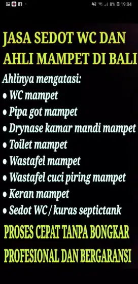 Jasa Sedot WC Mampet dan Service Pipa Saluran Air Wastafel Tersumbat