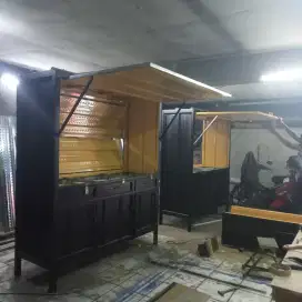 Gerobak semi kontainer / booth kontainer