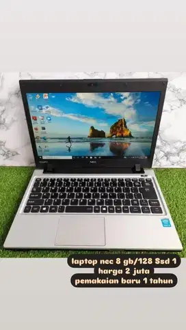 Laptop nec 8gb/128 ssd1