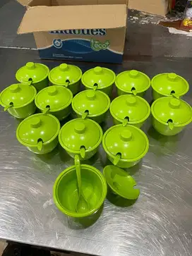 Tempat Sambal Cabe Mangkok Melamin Hijau Sambel Cabai (ADA 14 PCS)