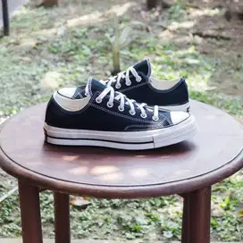 Sepatu Sneakers Converse Chuck Taylor 70s Low Black White Original