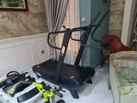 Treadmill curve preloved tanpa listrik manual alat gym fitness