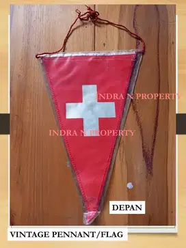 PENNANT FLAG SOUVENIR BANNER BENDERA VINTAGE- SWISS - SWITZERLAND
