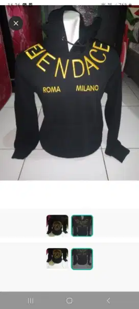Jual hudy versace kolep sama Fendi size L