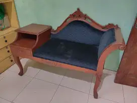 Sofa telepon kayu mahoni melim