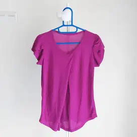 Blouse Atasan Wanita Ungu Fuchsia