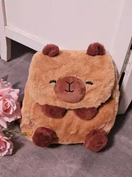 Tas ransel selempang bulu
