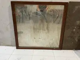 Cermin Kayu 95 x 93cm