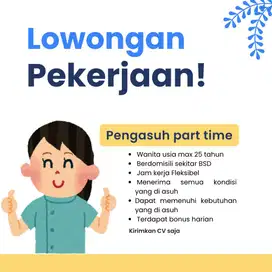 Dibutuhkan pengasuh part time