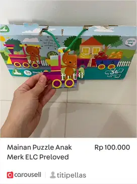 Puzzle Anak Gambar Kereta Api Angka