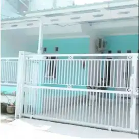Tukang las pagar dorong minimalis