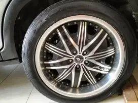 bismillah.. Jual velg 1 set ring 20 baut 5 (velg amistad racing hitam)