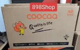 Coocaa LED TV 40 Google TV Android 11 FullHD Dolby Digital TV Resmi