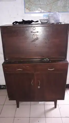 LEMARI BELAJAR BAHAN JATI JADUL