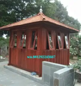 saung gazebo musholla kayu klapa