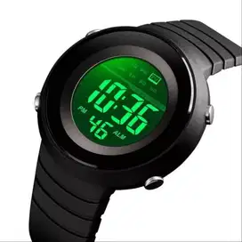 Jam tangan digital pria wanita original black simple ab1497 black