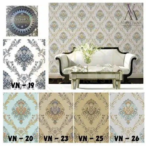 Wallpaper Dinding korea 50cmX10m motif klasik mewah murah