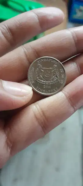 Uang koin singapore 20 cents