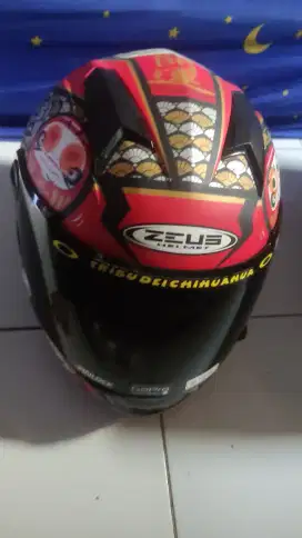 Helm fullface Zeus merah doff