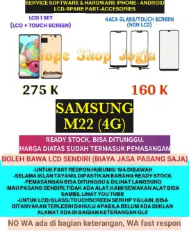 Service HP/Ganti Touchscreen-Baterai-LCD M22 (4G)