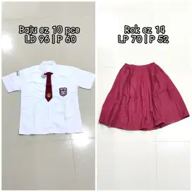 Baju seragam sekolah merah putih SD Mahatma Gading sz 10, preloved