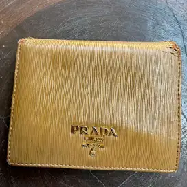 Prada Bifold Leather Wallet Caramel Women Vitello Move 1MV204 Original