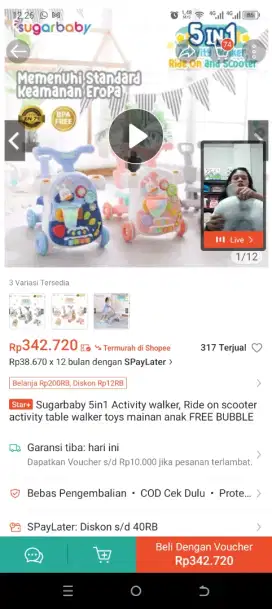 push walker 5in1 sugar baby