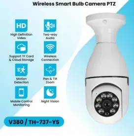 Jual Kamera CCTV - WIFI Wireless PTZ Bohlam V380 / Thunderin TH-737-YS