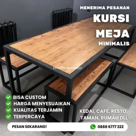 Jual produksi Meja kursi minimalis bandung cimahi harga terbaik