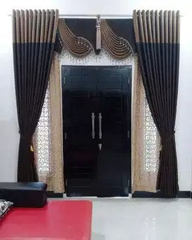 Jual pasang gorden gordyn vitras tirai curtain blind