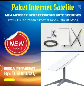 Perangkat internet satelite free 1 bulan internet upto 100Mbps