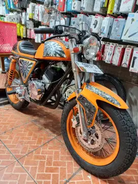 Suzuki satria 120 2 tak modif modifikasi custom caferacer cafe racer