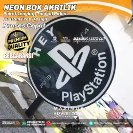 NEONBOX PLANG USAHA BULAT/KOTAK/OVAL/ KONTUR AKRILIK CUSTOM