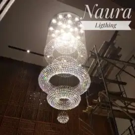 Lampu Gantung Crystal Gloube D120xH400Cm