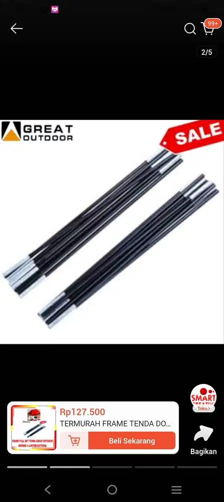 Paket frame fiber dan reparasi frame   tenda dome tenda camping hiking