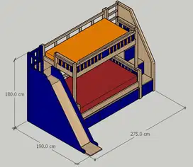 Ranjang tingkat CUSTOME MINIMALIS