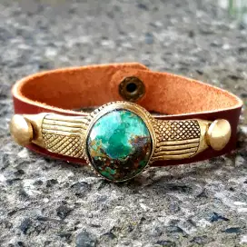 gelang kulit pirus persia 05