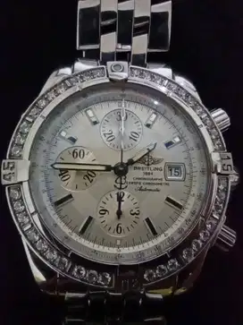 Breitling Chronomat A13356 Silver Dial Automatic Watch Jam Tangan