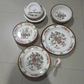 Set 24pcs piring mangkok melanin