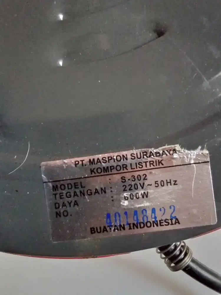 Single kompor listrik MASPION