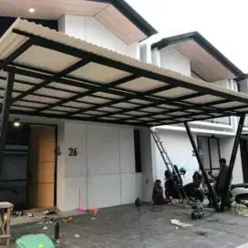 Kanopo minimalis atap alderon singgel