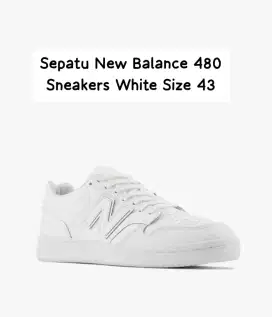 Sepatu New Balance 480 Sneakers White Size 43 original baru100%