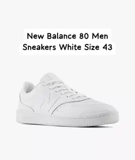 Sepatu New Balance 80 Men's Sneakers White Size 43 Baru original100%