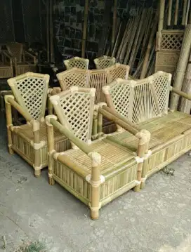 Kursi bambu 1set